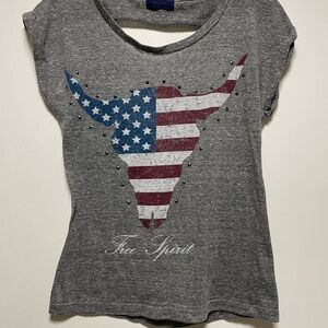 Free Spirit Graphic Cap Sleeve Tee